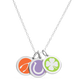 LUCKY CHARM NECKLACE sterling silver with rhodium plate
