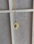 MINI MOON CHARM 14k gold vermeil