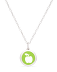 MINI APPLE CHARM sterling silver with rhodium plate