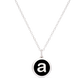 MINI INITIAL 'a' CHARM sterling silver with rhodium plate