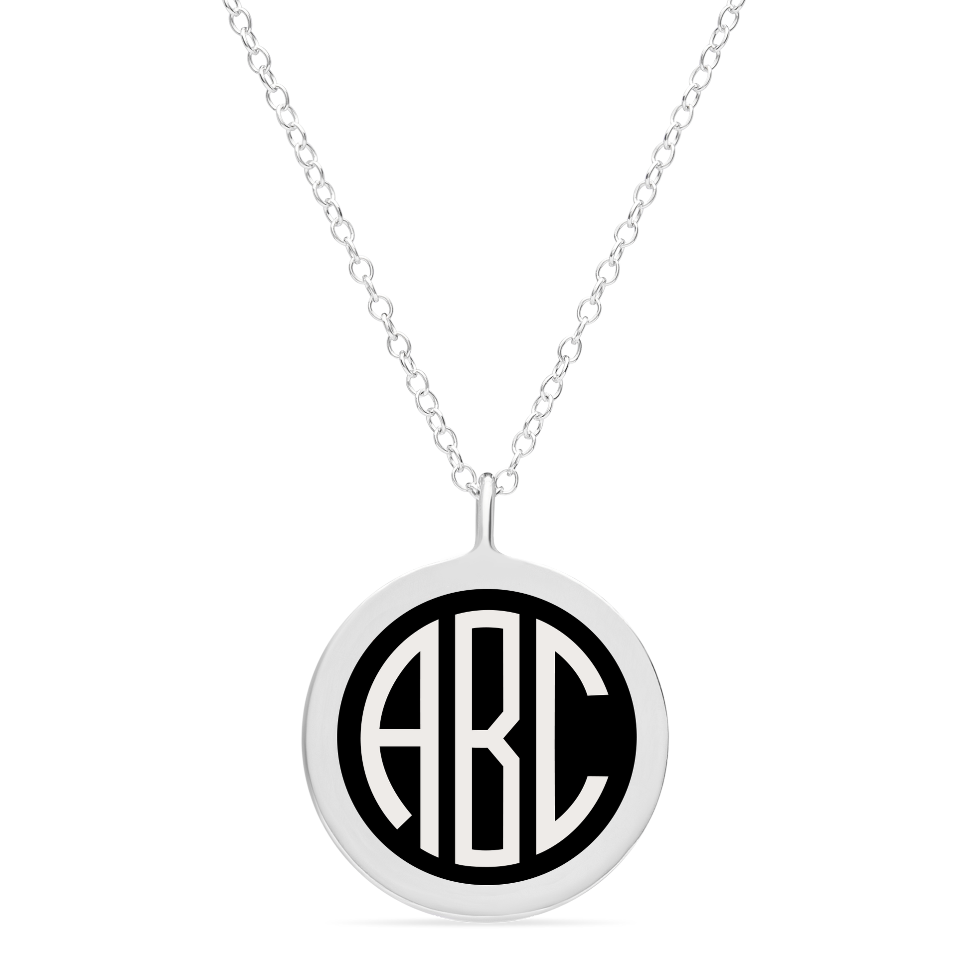 Large 2025 monogram necklace