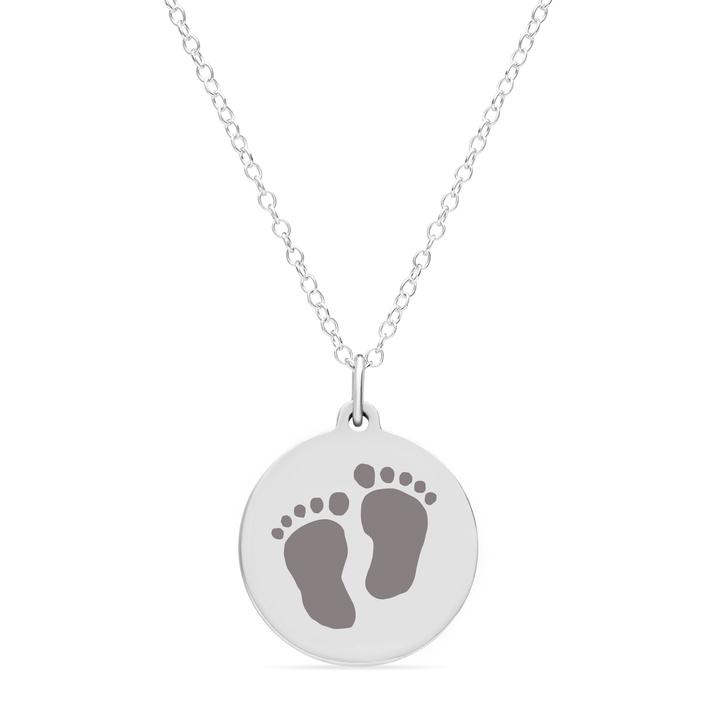 ORIGINAL BABYFEET CHARM in sterling silver with rhodium plate