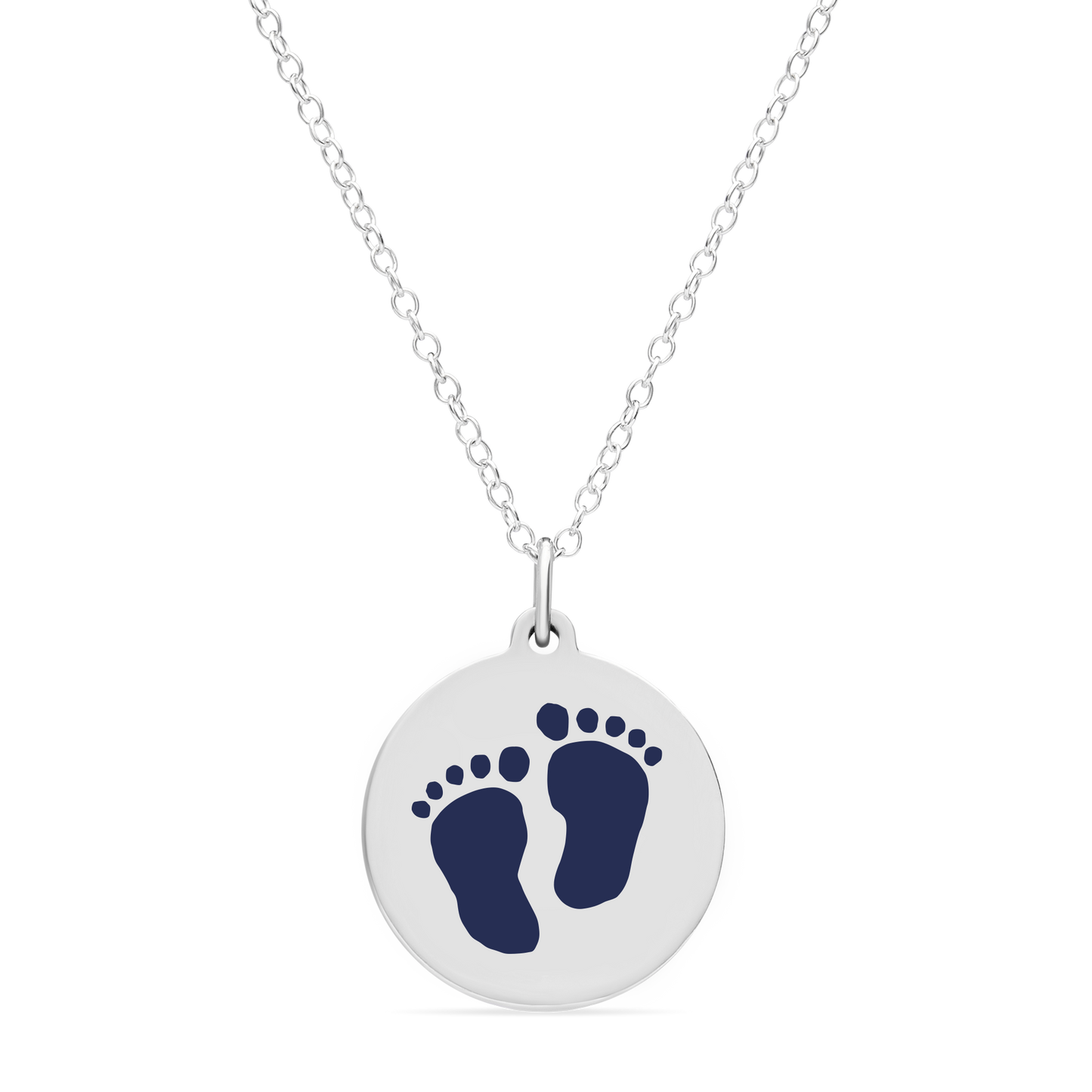 ORIGINAL BABYFEET CHARM in sterling silver with rhodium plate