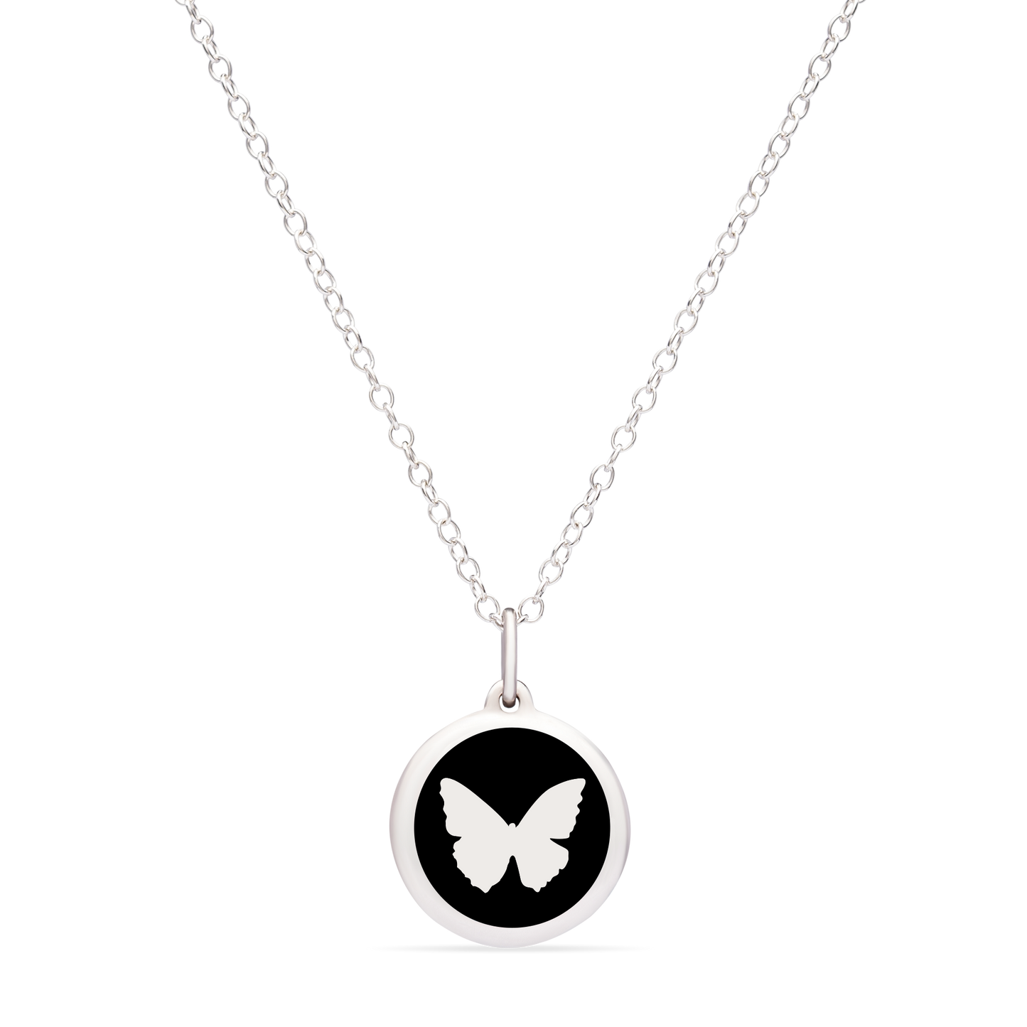 MINI BUTTERFLY CHARM sterling silver with rhodium plate