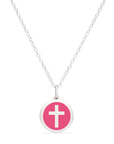 MINI CROSS CHARM sterling silver with rhodium plate