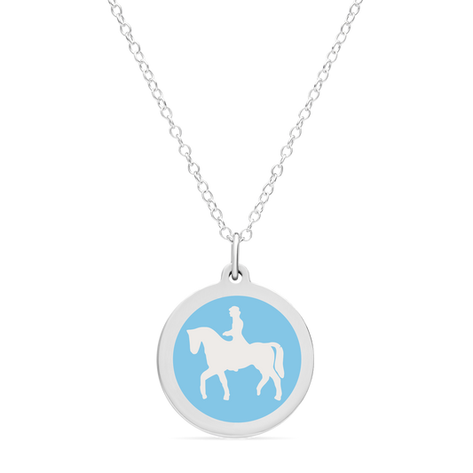 LARGE DRESSAGE CHARM sterling silver with rhodium plate