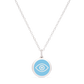 MINI EVIL EYE CHARM sterling silver with rhodium plate