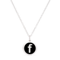 MINI INITIAL 'f' CHARM sterling silver with rhodium plate
