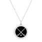 ORIGINAL FIELD HOCKEY CHARM in sterling silver with rhodium plate