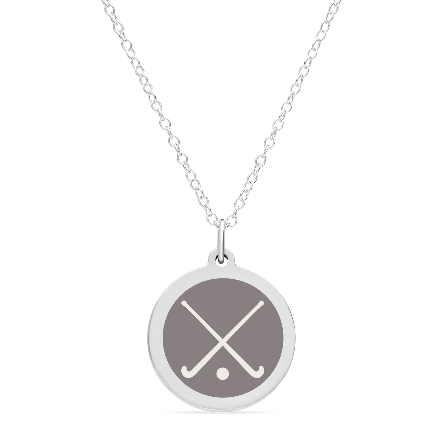 ORIGINAL FIELD HOCKEY CHARM in sterling silver with rhodium plate