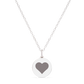 MINI REVERSE HEART CHARM sterling silver with rhodium plate
