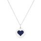 MINI REVERSE HEART CHARM sterling silver with rhodium plate