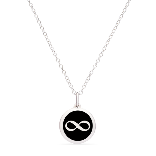 MINI INFINITY CHARM sterling silver with rhodium plate