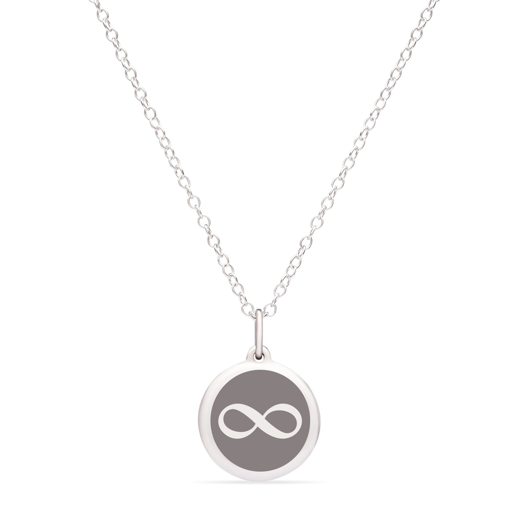 MINI INFINITY CHARM sterling silver with rhodium plate
