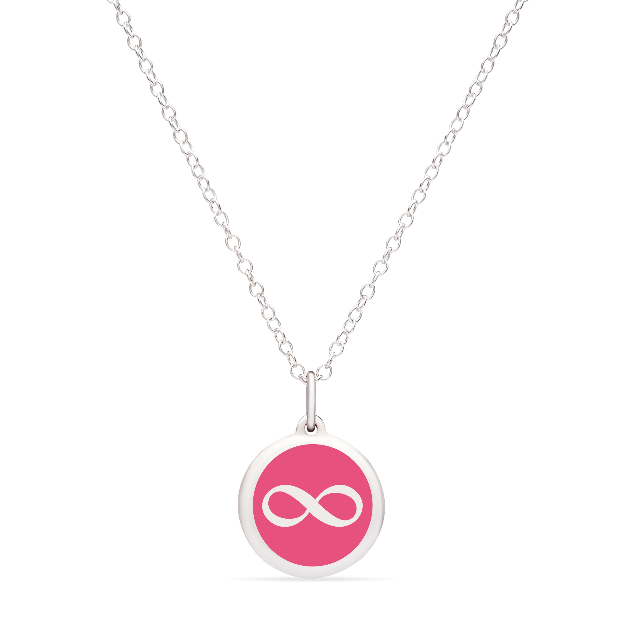 MINI INFINITY CHARM sterling silver with rhodium plate