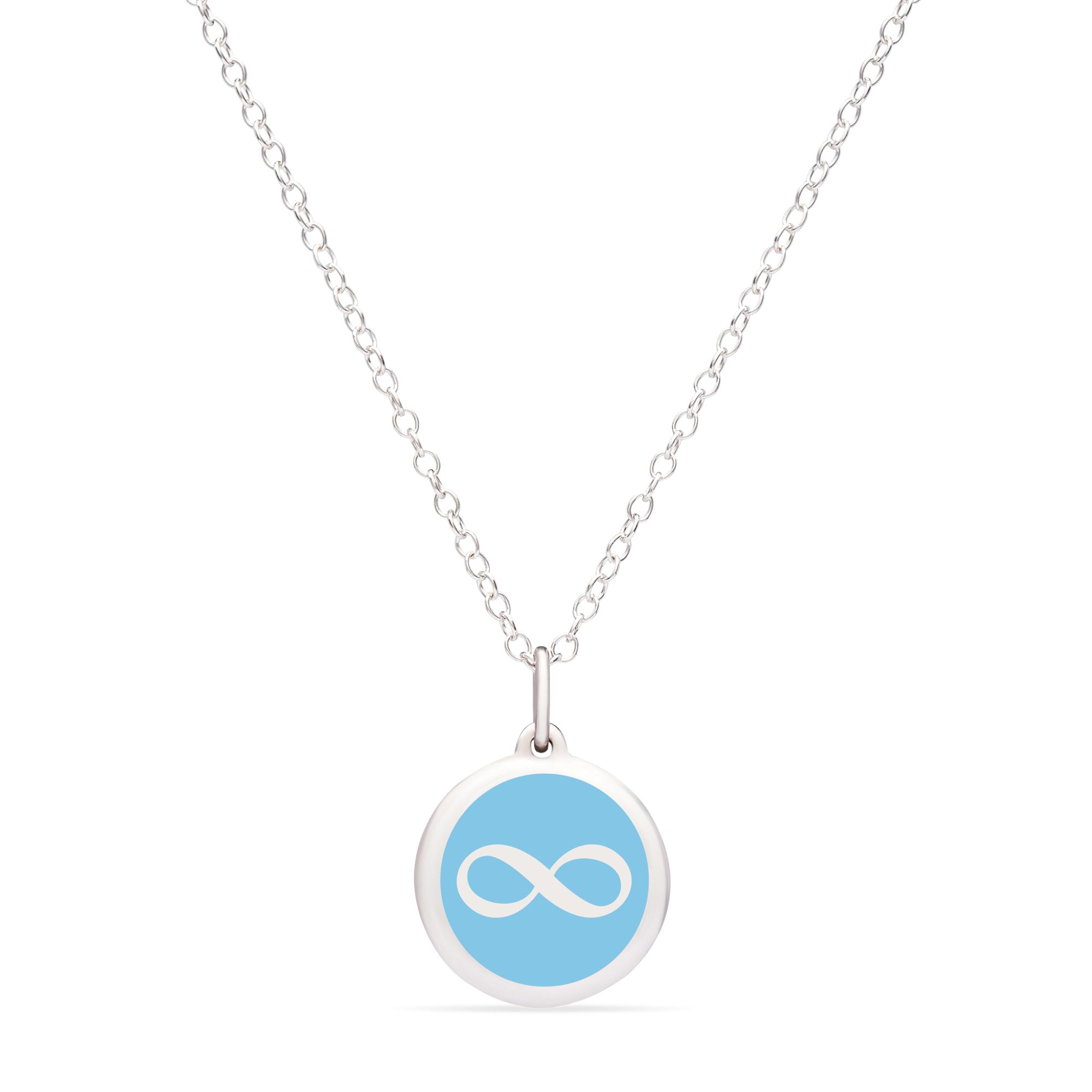 MINI INFINITY CHARM sterling silver with rhodium plate