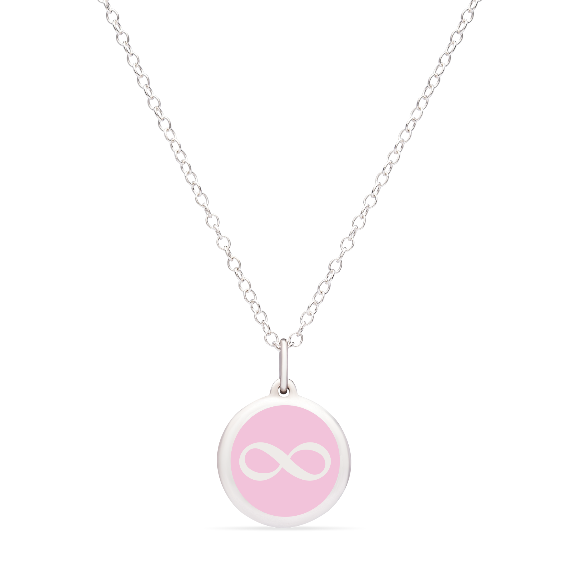 MINI INFINITY CHARM sterling silver with rhodium plate