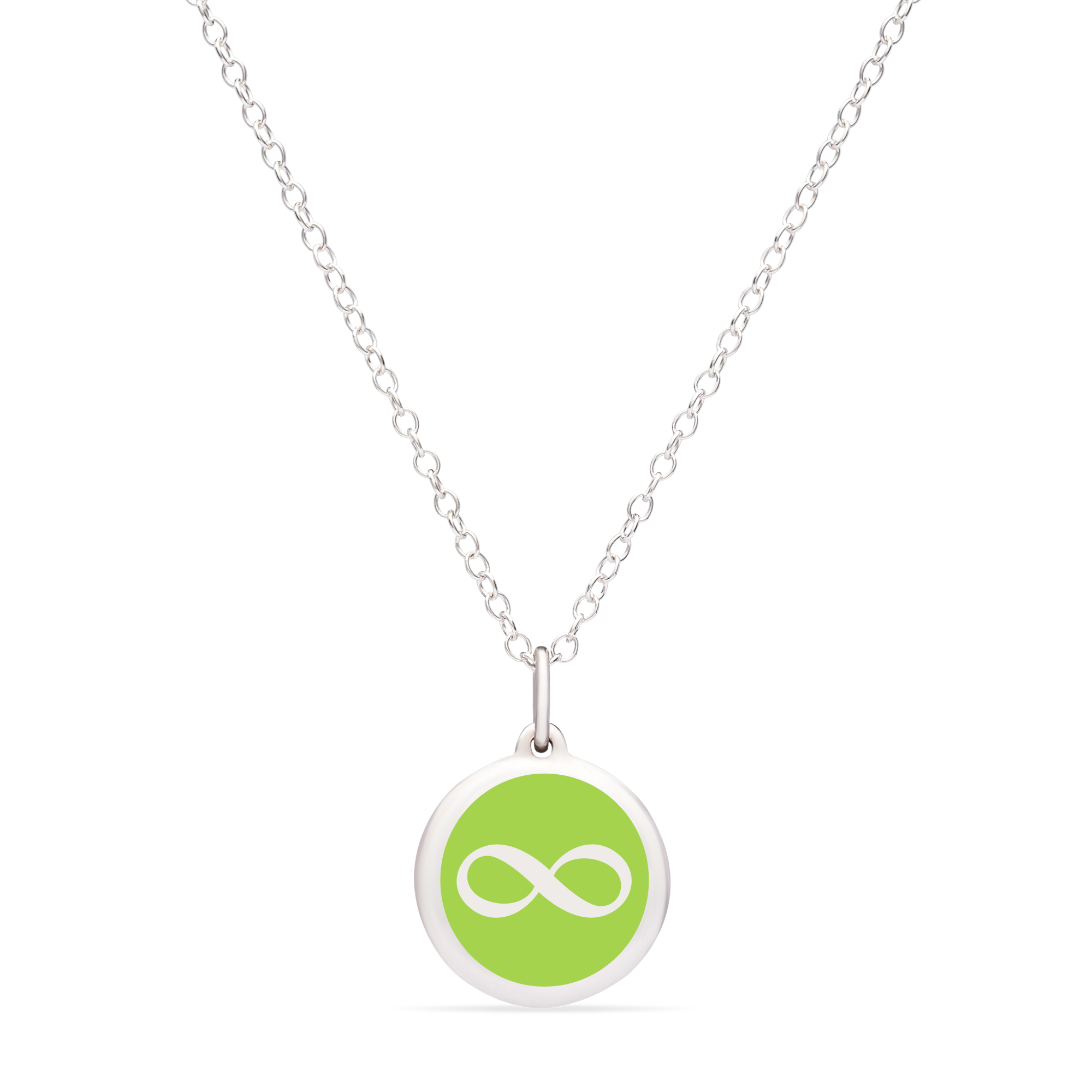 MINI INFINITY CHARM sterling silver with rhodium plate