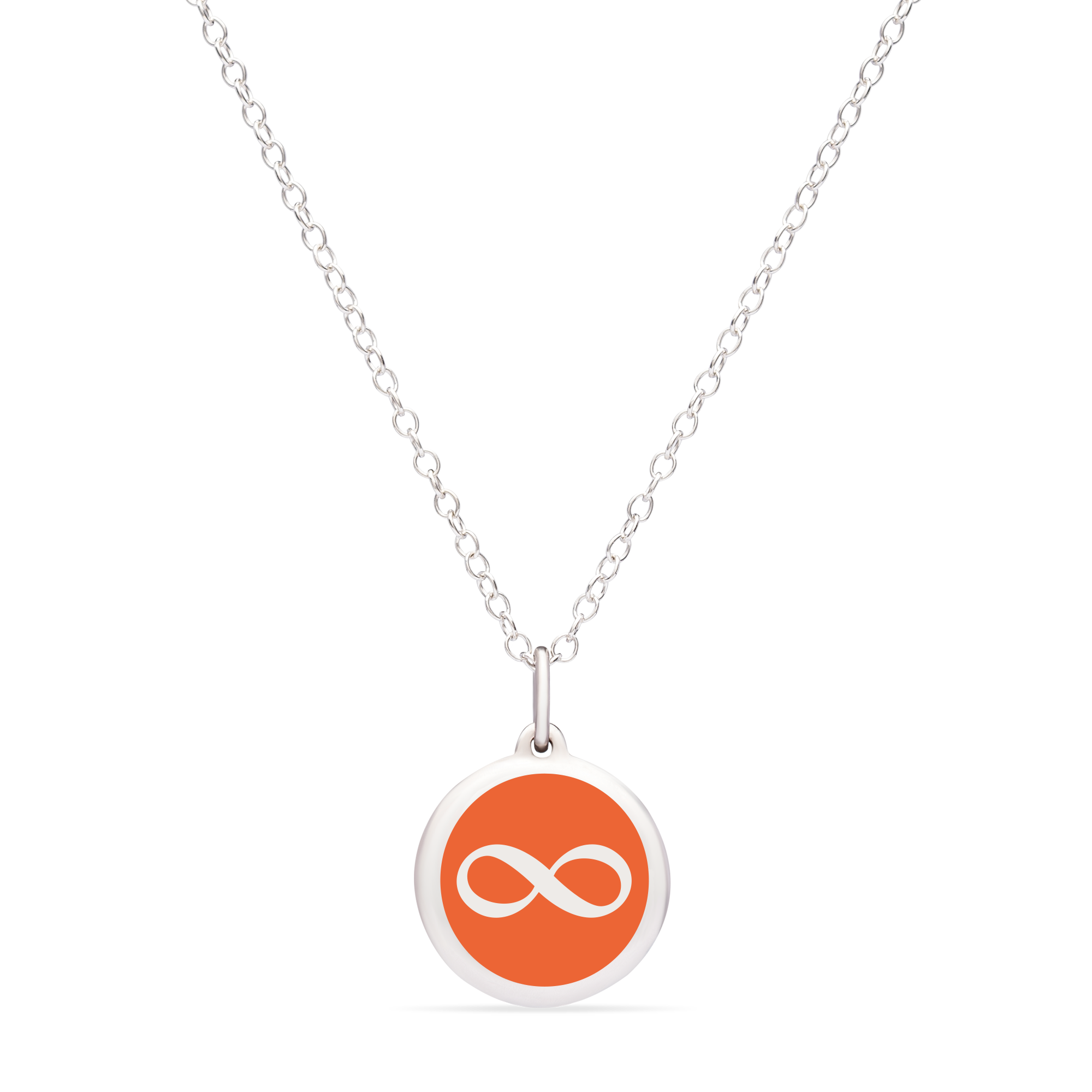 MINI INFINITY CHARM sterling silver with rhodium plate