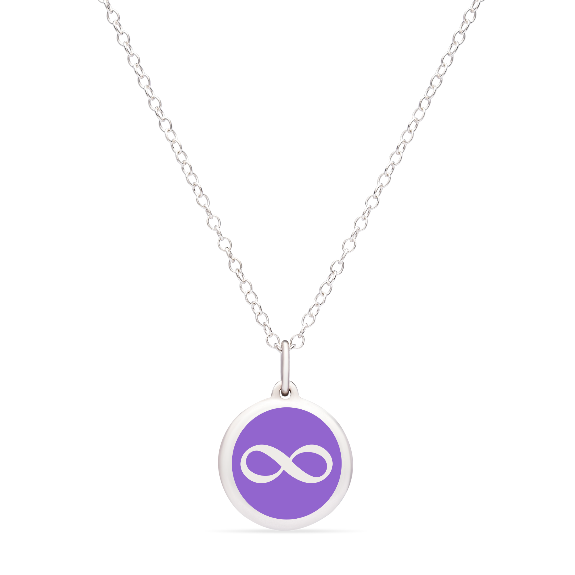 MINI INFINITY CHARM sterling silver with rhodium plate