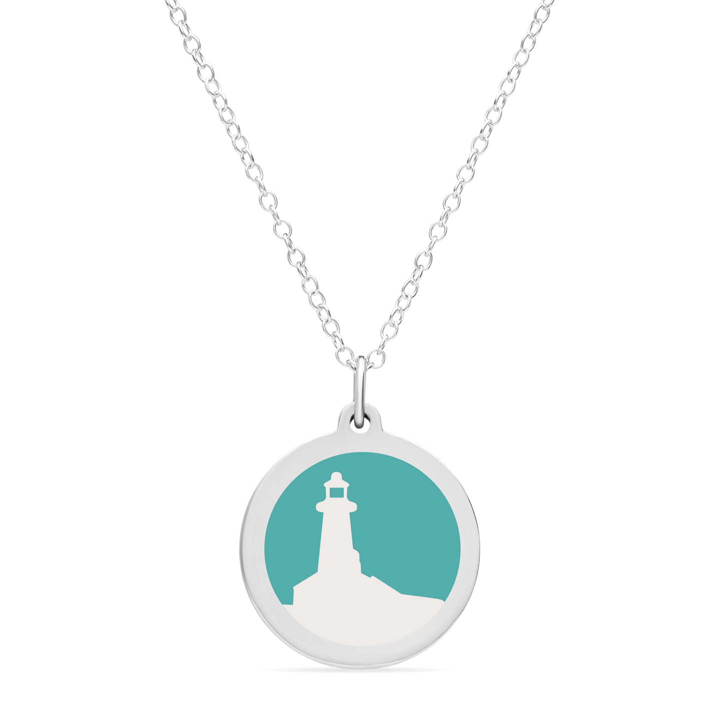 ORIGINAL LIGHTHOUSE CHARM in sterling silver with rhodium plate