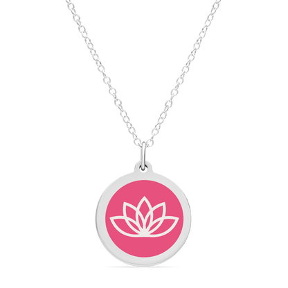 ORIGINAL LOTUS FLOWER CHARM in sterling silver with rhodium plate