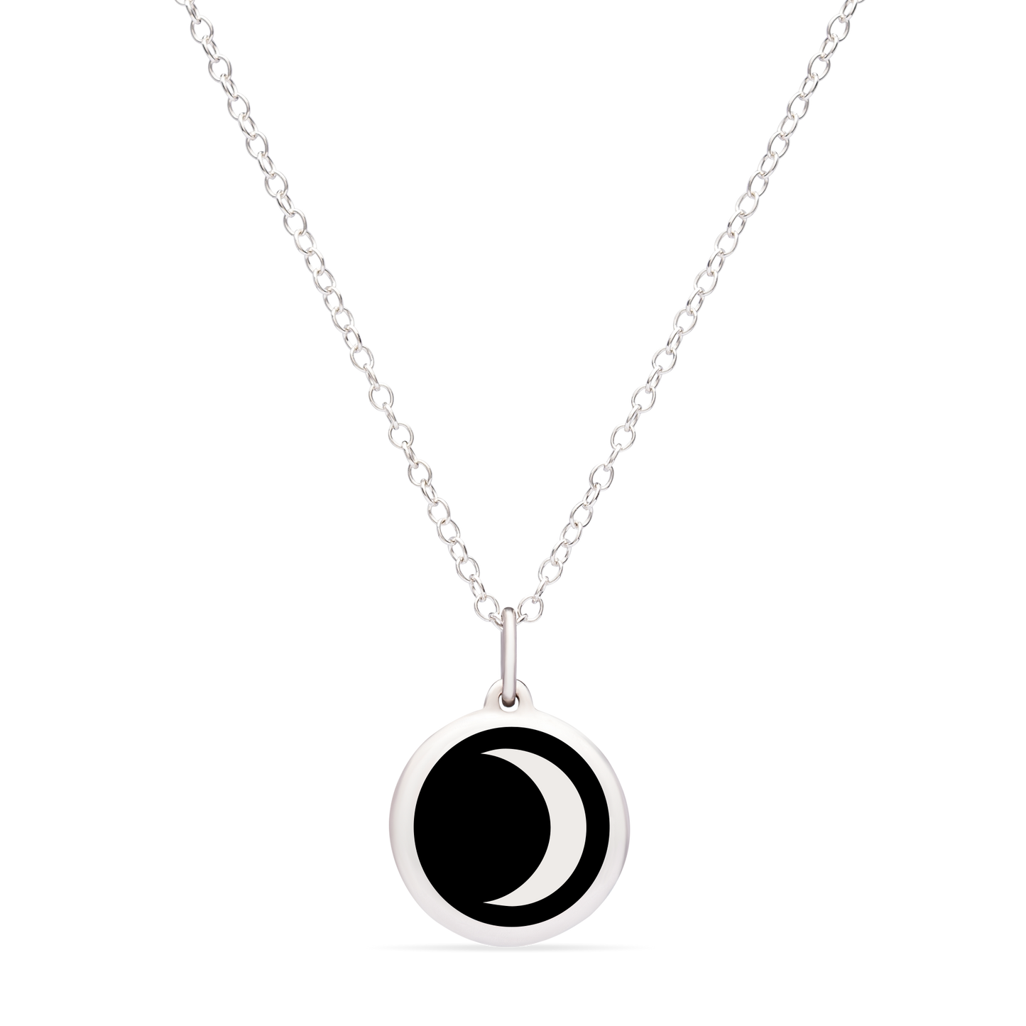 MINI MOON CHARM sterling silver with rhodium plate