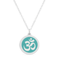 ORIGINAL OM CHARM in sterling silver with rhodium plate