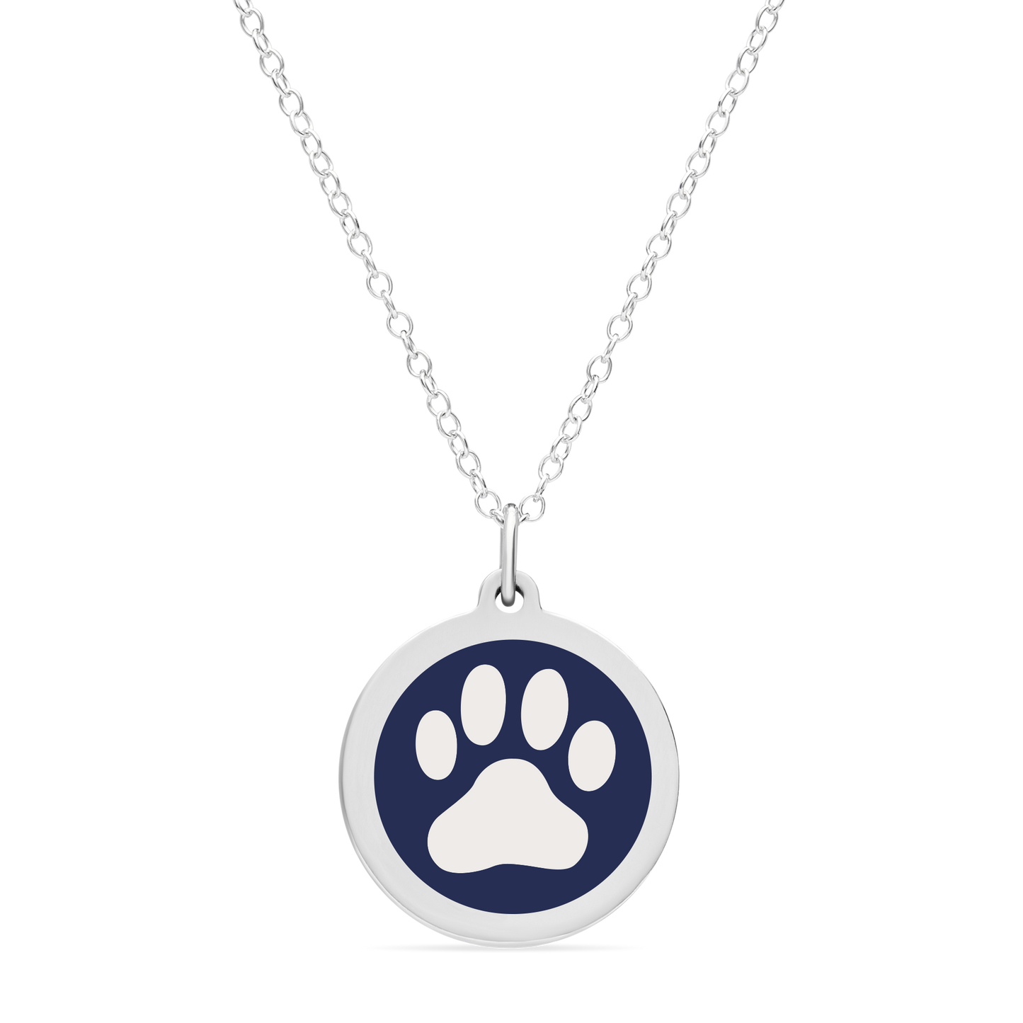 ORIGINAL PAW PRINT CHARM in sterling silver with rhodium plate