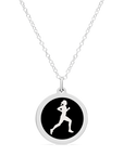 ORIGINAL RUNNER CHARM in sterling silver with rhodium plate