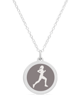 ORIGINAL RUNNER CHARM in sterling silver with rhodium plate