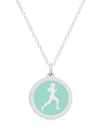 ORIGINAL RUNNER CHARM in sterling silver with rhodium plate