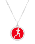 ORIGINAL RUNNER CHARM in sterling silver with rhodium plate