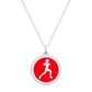 ORIGINAL RUNNER CHARM in sterling silver with rhodium plate