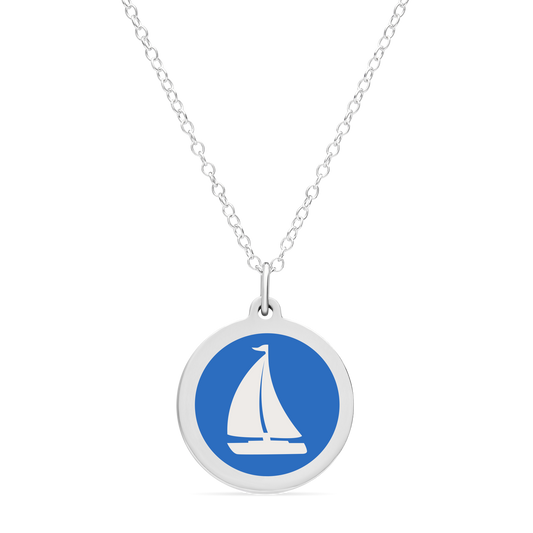 ORIGINAL SAILBOAT CHARM sterling silver with rhodium plate