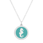 ORIGINAL SEAHORSE CHARM in sterling silver with rhodium plate