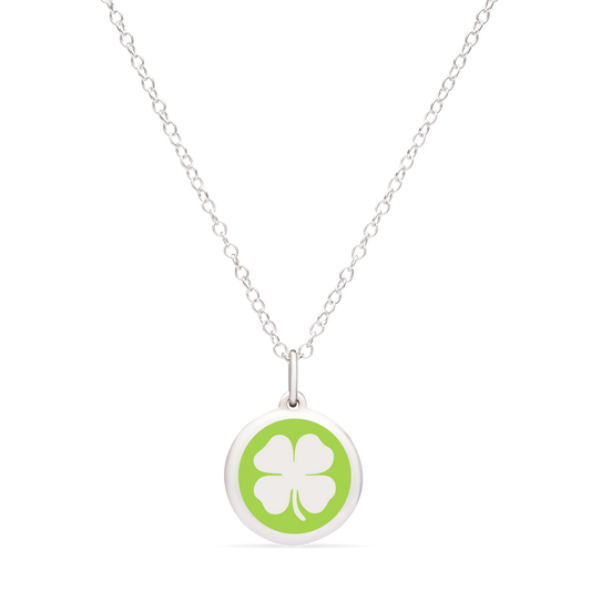 MINI CLOVER CHARM sterling silver with rhodium plate