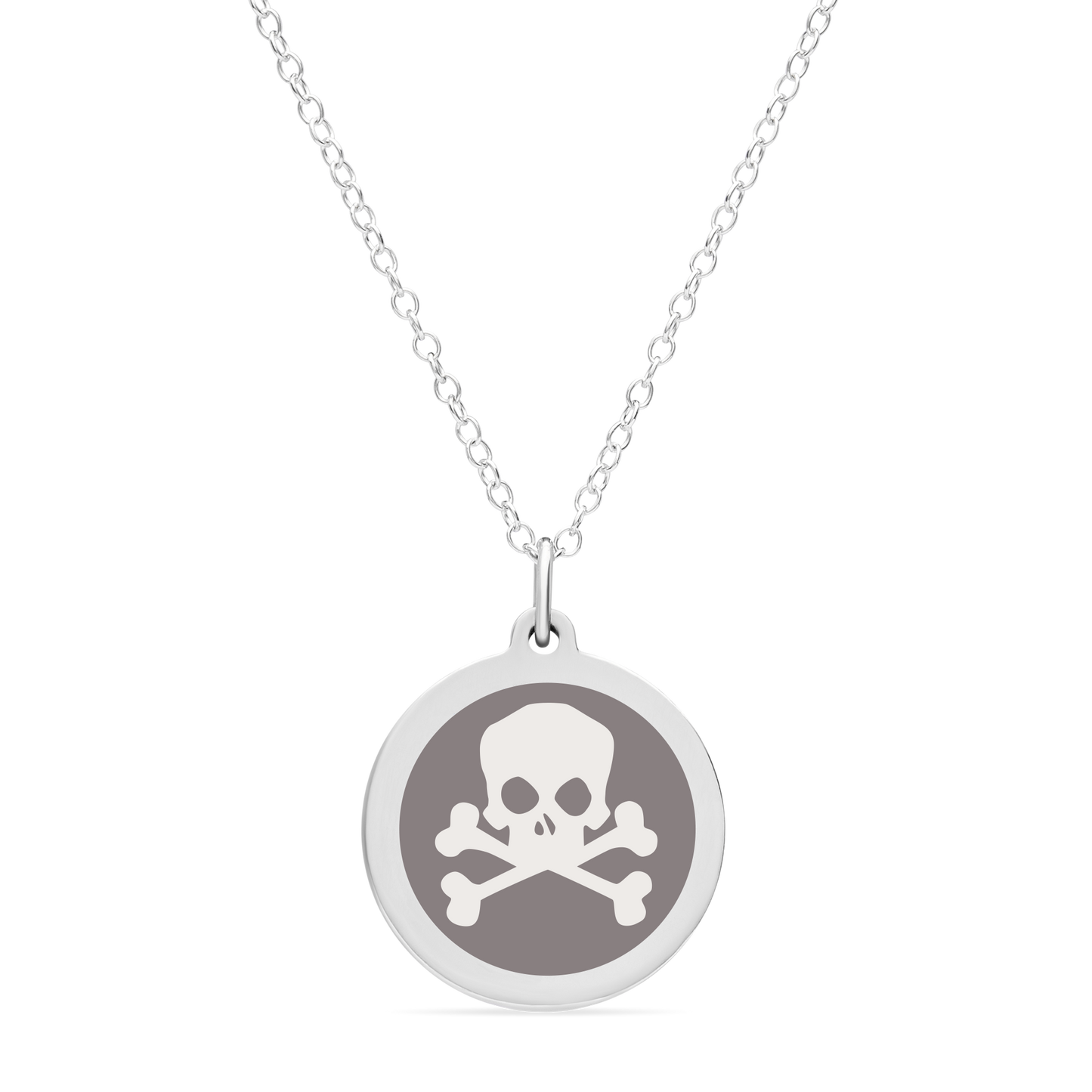 ORIGINAL SKULL CHARM in sterling silver with rhodium plate