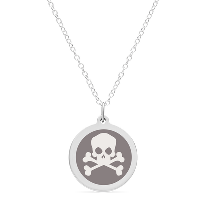 ORIGINAL SKULL CHARM in sterling silver with rhodium plate