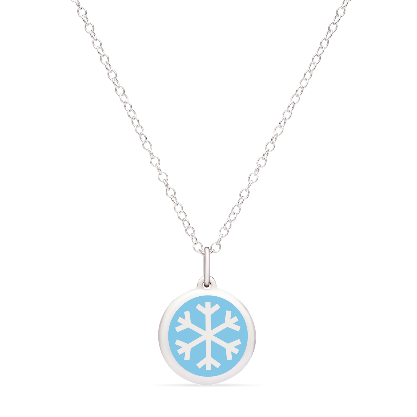 MINI SNOWFLAKE CHARM sterling silver with rhodium plate