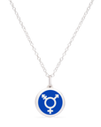 ALL-INCLUSIVE GENDER SYMBOL in sterling silver with rhodium plate