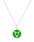 ALL-INCLUSIVE GENDER SYMBOL in sterling silver with rhodium plate