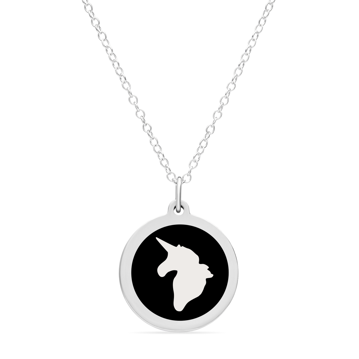 ORIGINAL UNICORN CHARM in sterling silver with rhodium plate