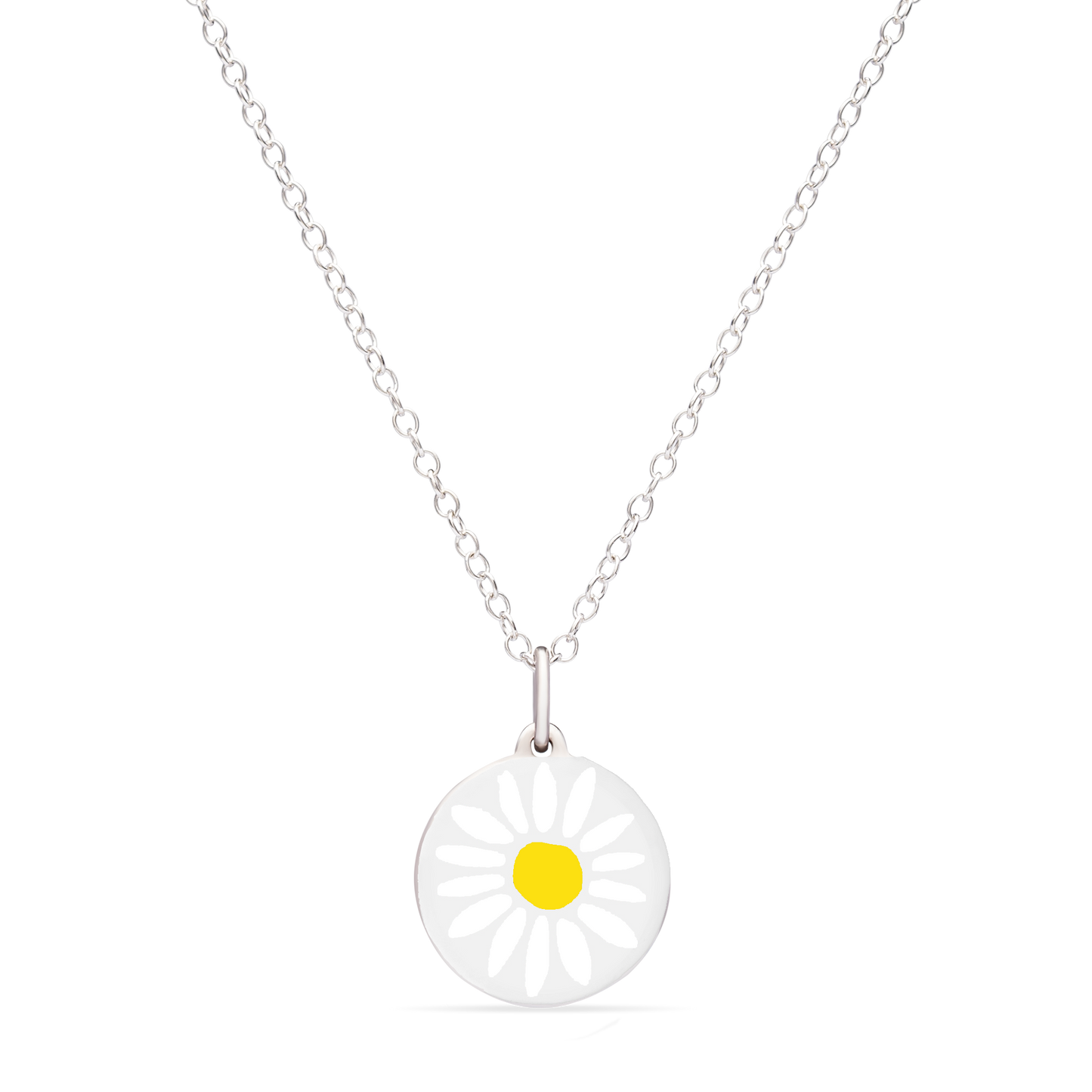 MINI DAISY CHARM sterling silver with rhodium plate