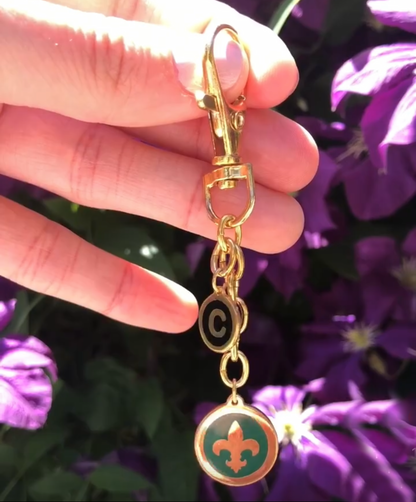 Keyring Bag Charm - Gold or Silver - For Your Backpack and Bags!
