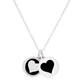 HEART & REVERSE HEART sterling silver with rhodium plate