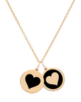 HEART & REVERSE HEART 14k gold vermeil