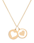 HEART & REVERSE HEART 14k gold vermeil