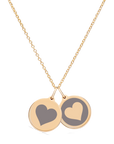 HEART & REVERSE HEART 14k gold vermeil