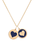 HEART & REVERSE HEART 14k gold vermeil